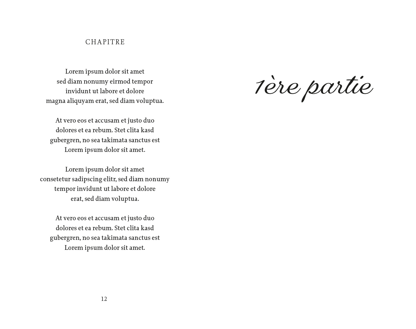Exemple d'une mise en page de poésie classique version romantique