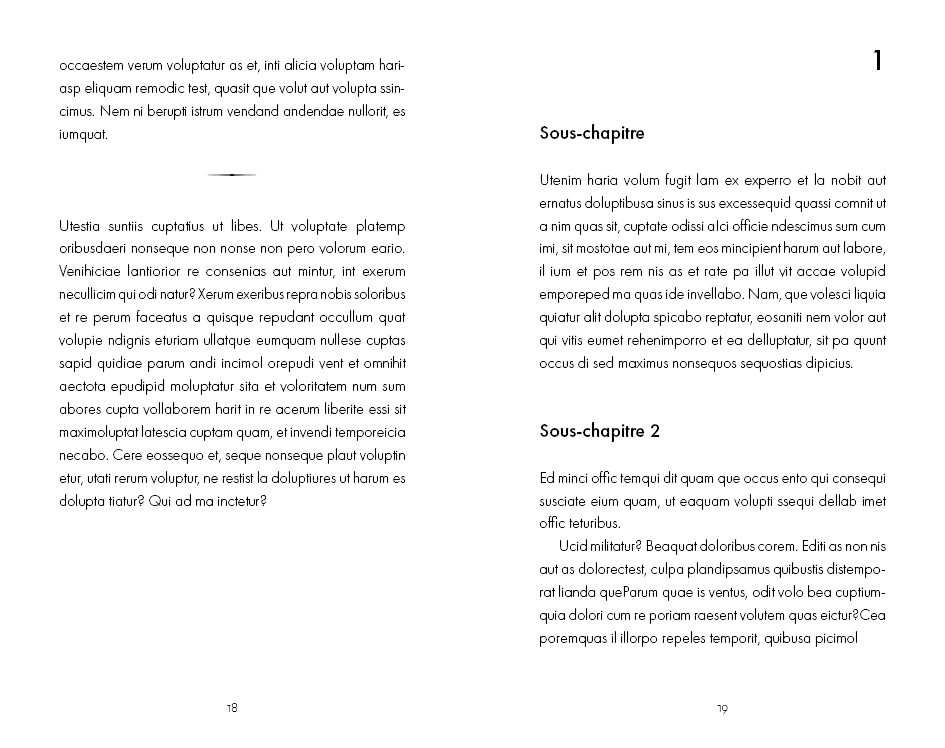 Exemple d'une mise en page d'un guide pratique minimaliste version classique