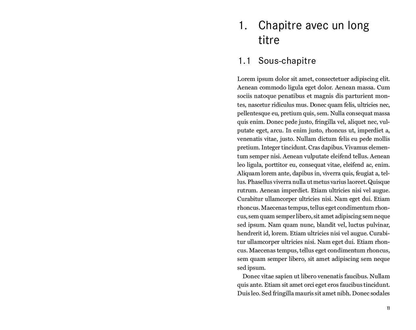 Exemple d'une mise en page d'un livre académique version classique